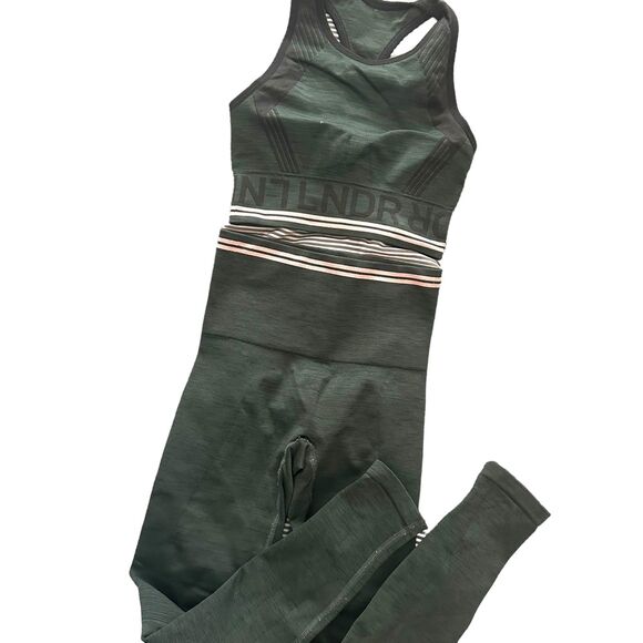 LNDR Aero Workout Legging Set Dark‎ Green Sz XS-S - Picture 1 of 8
